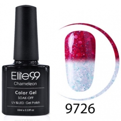 Гел Лак Термо 2в1 Цветно Бял 9726 10ml Elite99